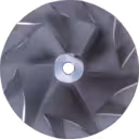 Top-down view of FOR 4047745 CW-M turbocharger compressor wheel blade arrangement