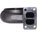 410424-0102 TO4E10 turbine housing front view with dual-port exhaust flange