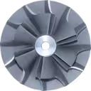 Top view of 442480-0005 CW compressor wheel showing central hub and machined surface