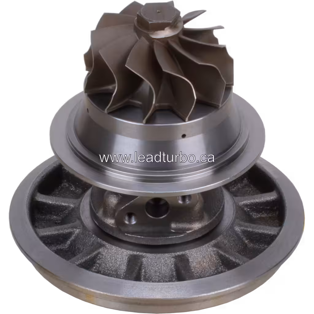 451491-0002 BTG7506 Turbocharger Core for CAT Earth Moving bottom 45 degree view