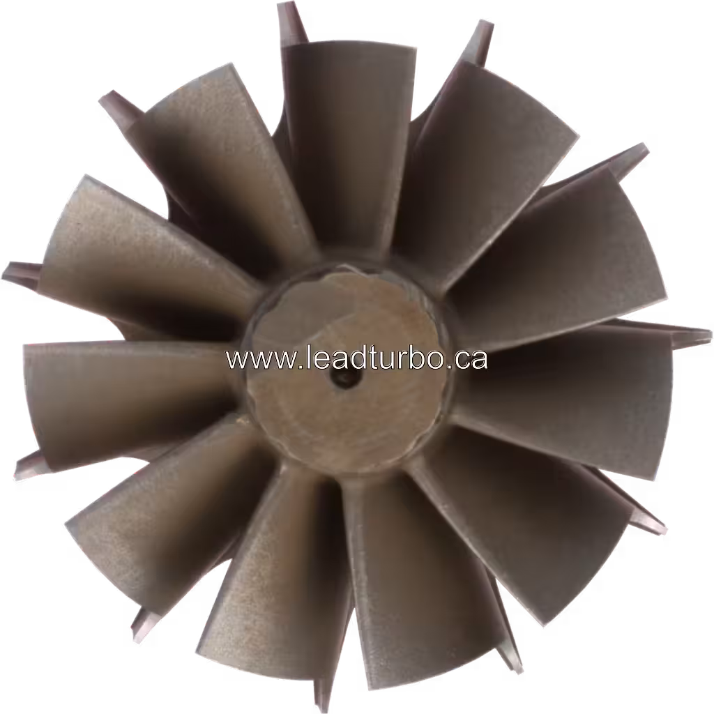 Top view of HE400VG HE451VE turbine wheel radial blades