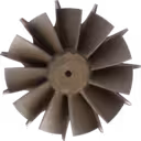 Top view of HE400VG HE451VE turbine wheel radial blades