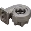 HX50W turbocharger turbine housing top view showing mounting studs
