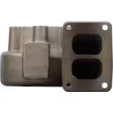 FOR 500390351 TH HX50W turbine housing front view with two-port flange