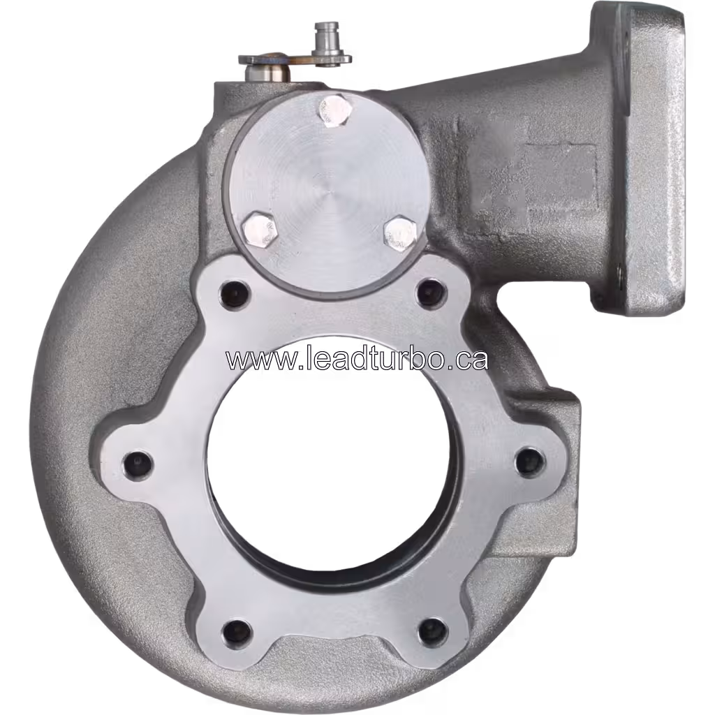 Aftermarket turbine housing FOR 500390351 TH bottom view with coolant passages