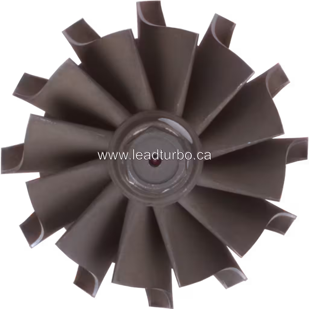 Top view of 53261205002 turbine wheel assembly for Volvo TMD40