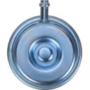 Top-down view of J96 turbo actuator housing with threaded ports