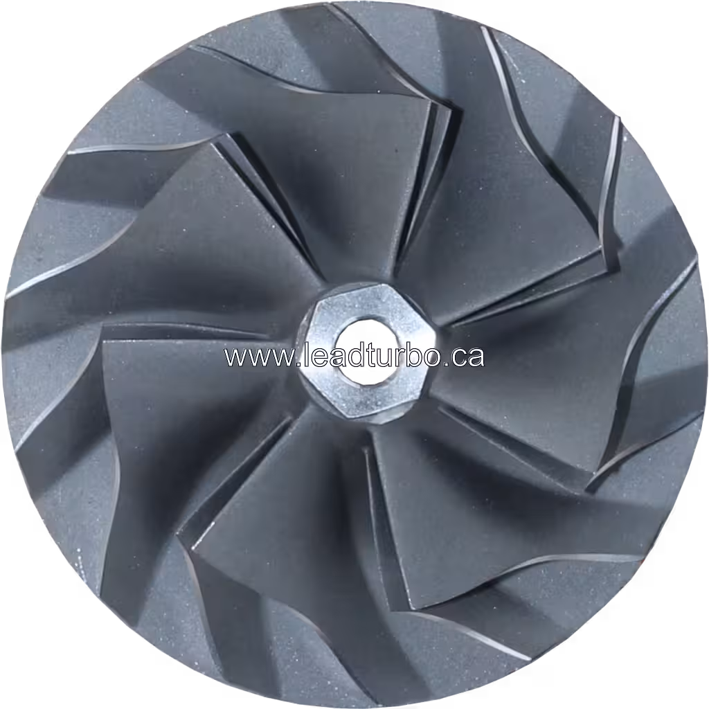 J96 compressor wheel with radial blade design and hexagonal hub