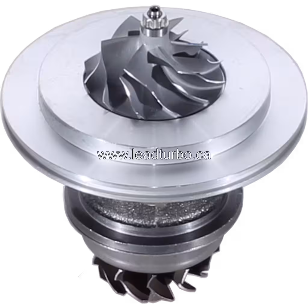 J96 turbocharger core assembly showing turbine and compressor wheels