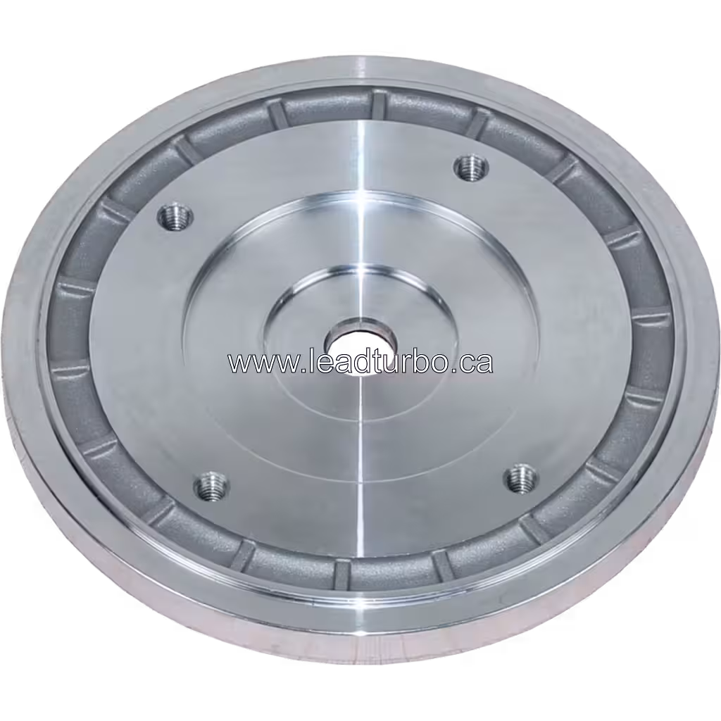 Back plate turbo 047-230 BP vue de dessus avec quatre trous filetés