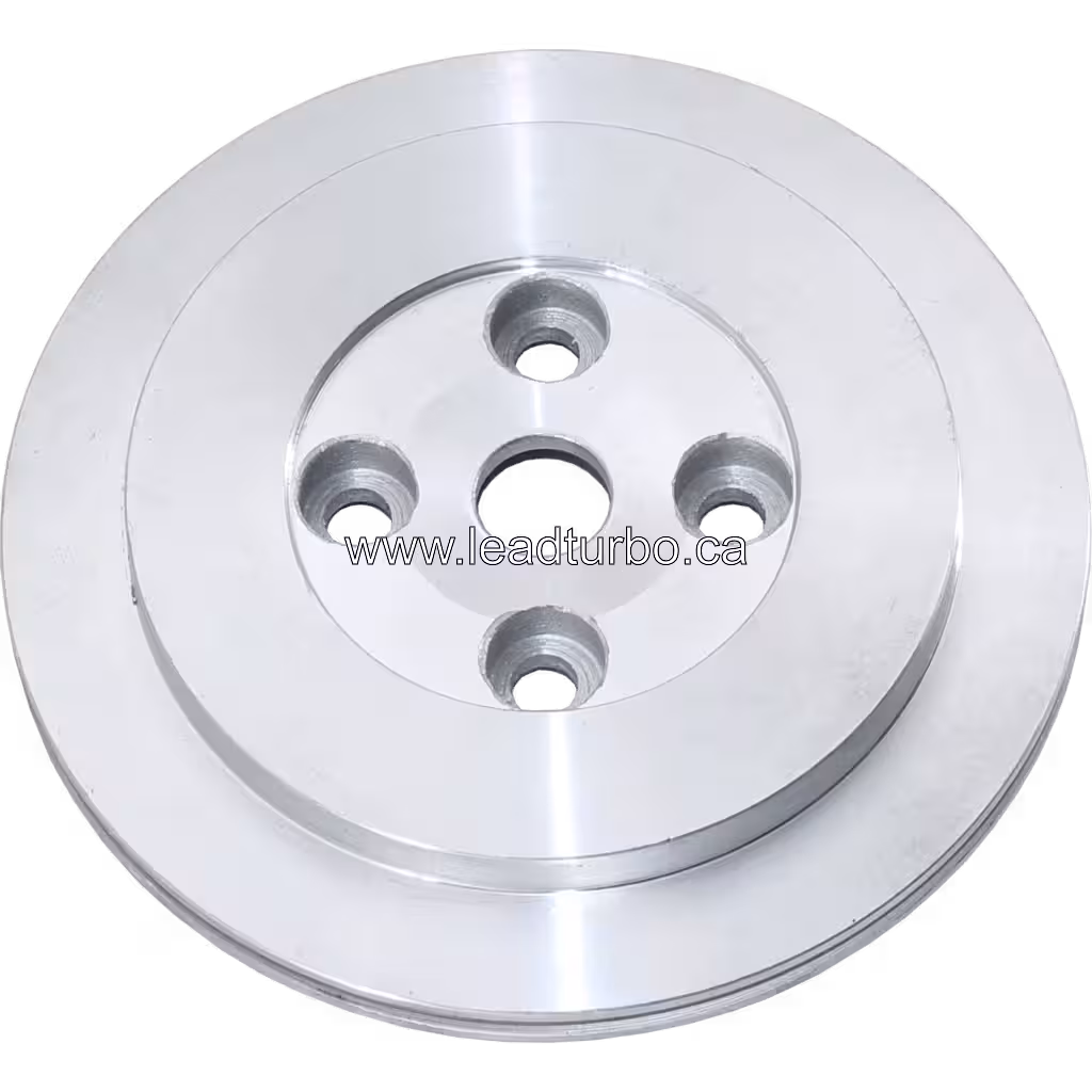 Vue avant du back plate J96 80000174640 BP, disque métallique poli avec quatre trous de fixation