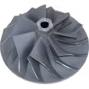 Roue de compresseur 725243-0005-2 pour turbo J96, vue de dessus, finition métallique gris foncé