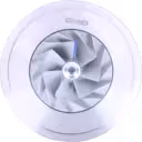 Vue avant du core HX50W FOR 2836638 montrant la roue compresseur