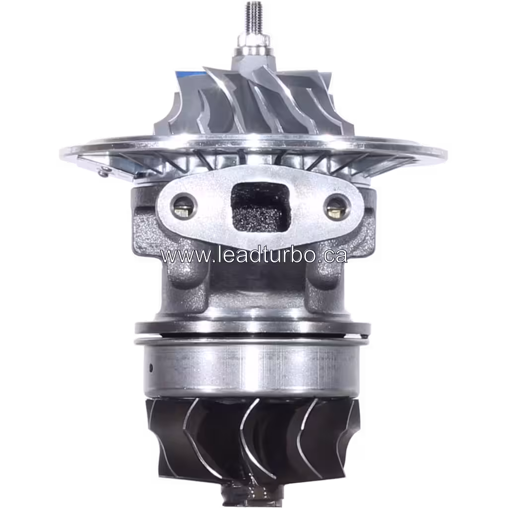 Core de turbocompresseur TB4142 447450-0057 vue avant avec roue turbine argentée