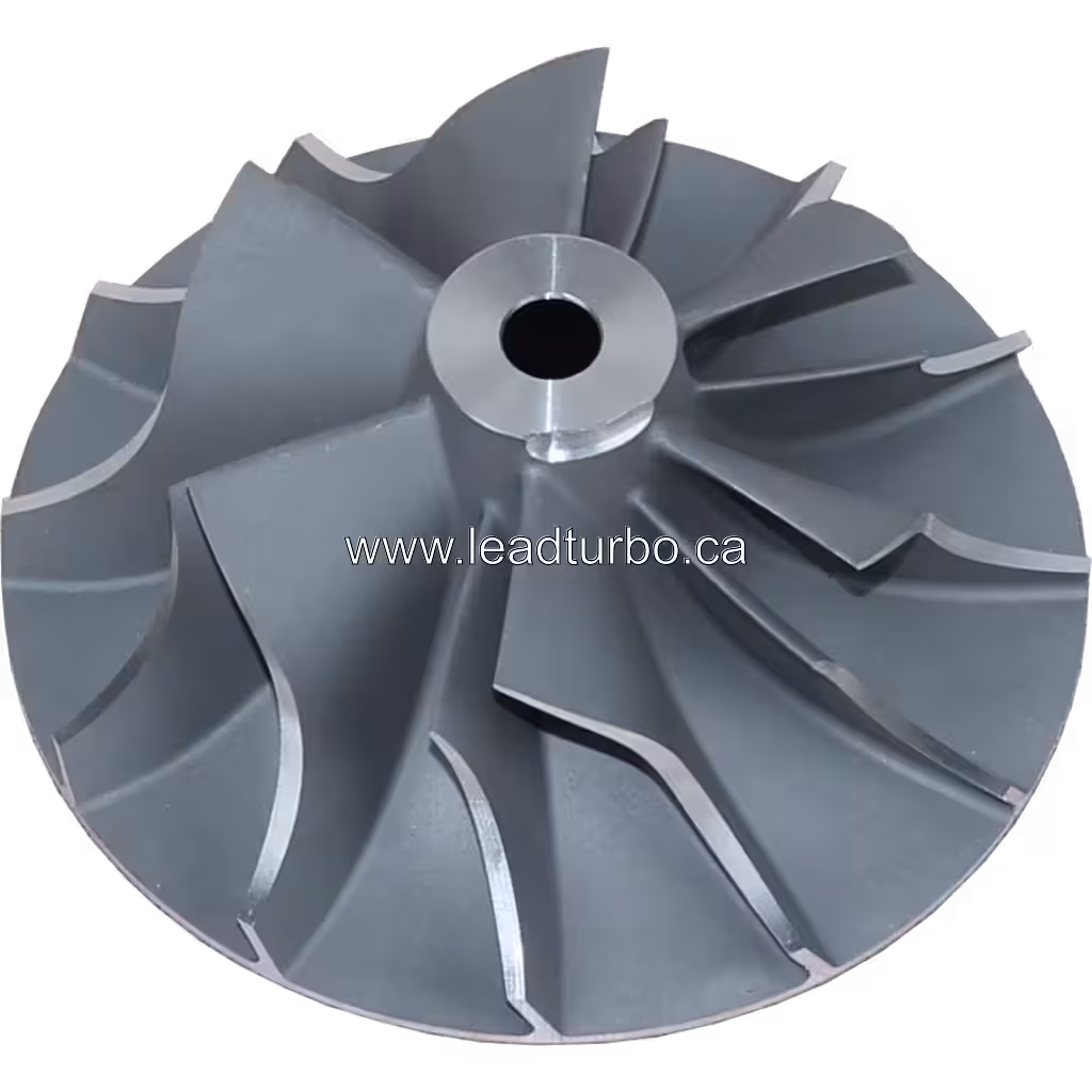Roue de compresseur 442480-0005 CW pour turbo J96, vue de dessus