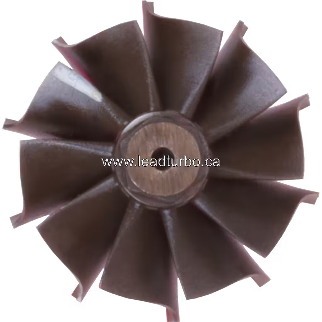 Vue frontale de la roue de turbine Ford New Holland 7840
