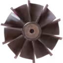 Vue frontale de la roue de turbine Ford New Holland 7840