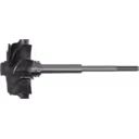 Vue de face de la roue de turbine 728444-0001 GT3776S avec arbre long