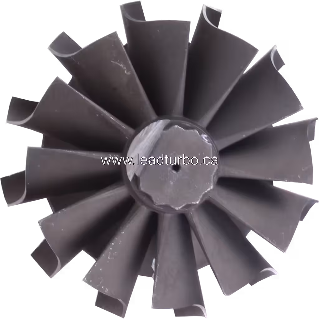 Roue de turbine TD10L-36F-28 avec arbre et écrou hexagonal