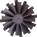 Vue de dessus de la roue de turbine 49181-03862 TW