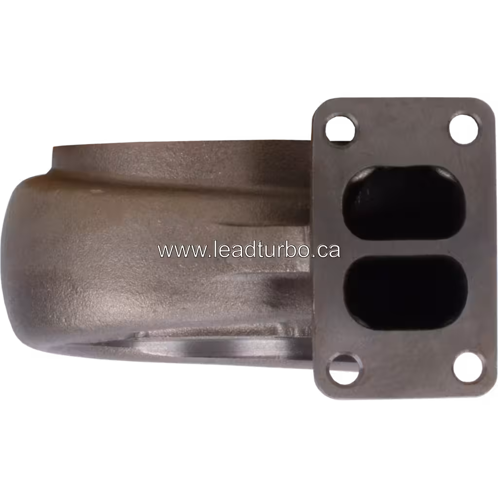 Turbine housing 3524738 pour turbo J96 vue de face avec bride à deux ports