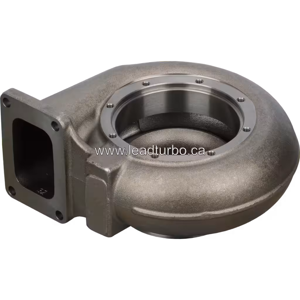 Vue 45 degrés de la turbine housing 3597475-CAST-3 pour CUMMINS QST30