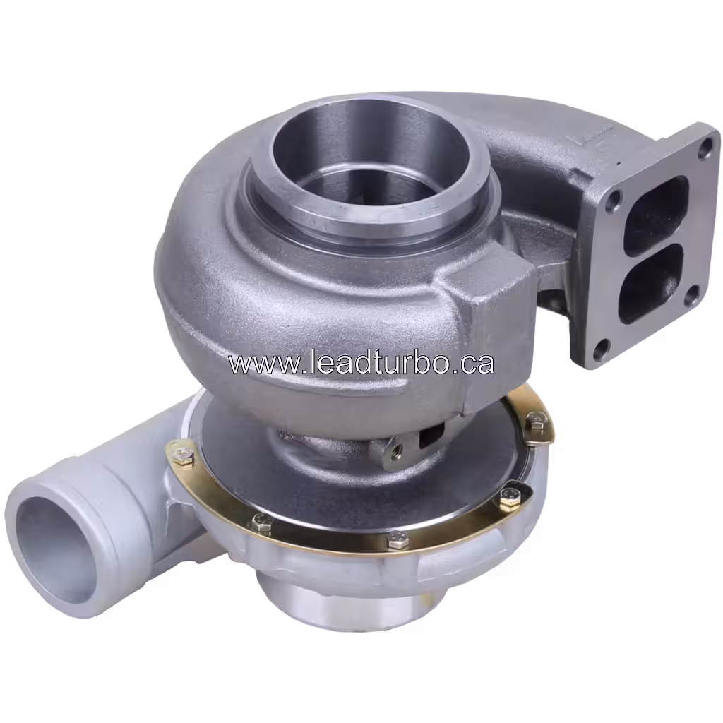 Turbocompresseur 168824 H2D pour Cummins LTA10 - Remplacement Aftermarket bottom 45 degree view