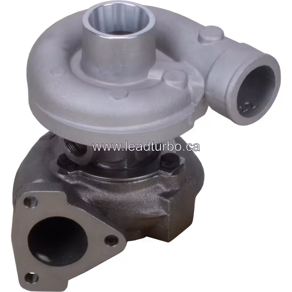 Turbocompresseur 2674A177 vue de dessus montrant l'entrée verticale et la sortie latérale