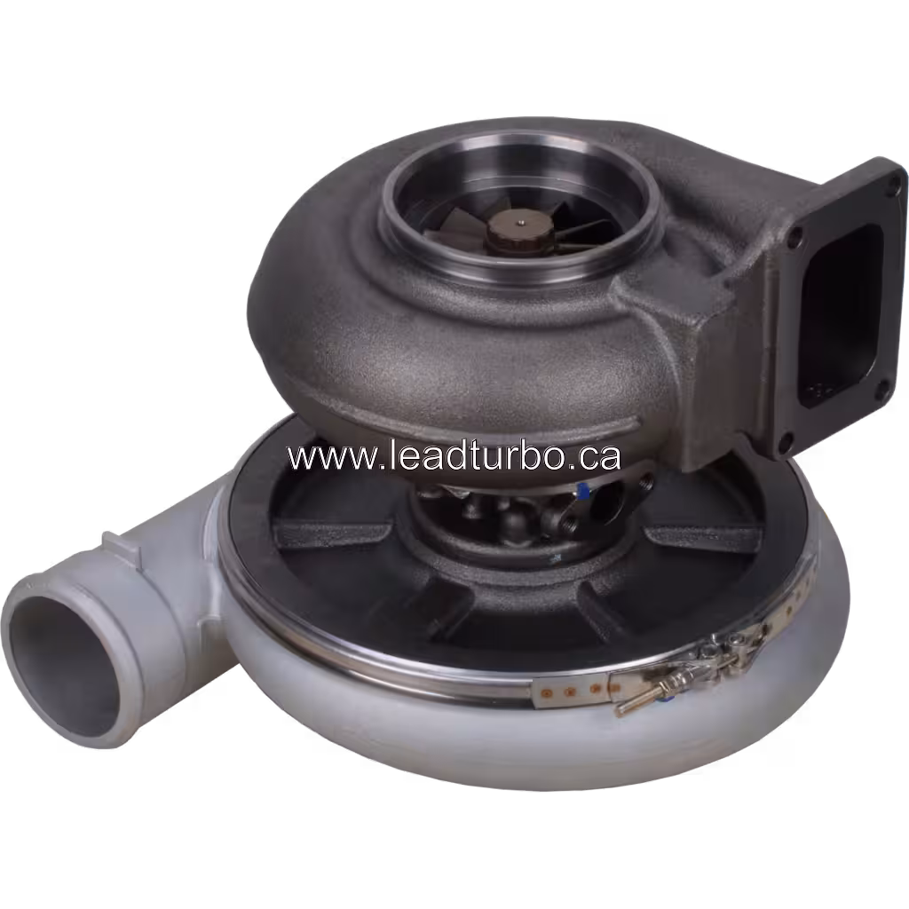 Turbocompresseur 3592520 HX82 pour Cummins QST30 1341HP bottom 45 degree view