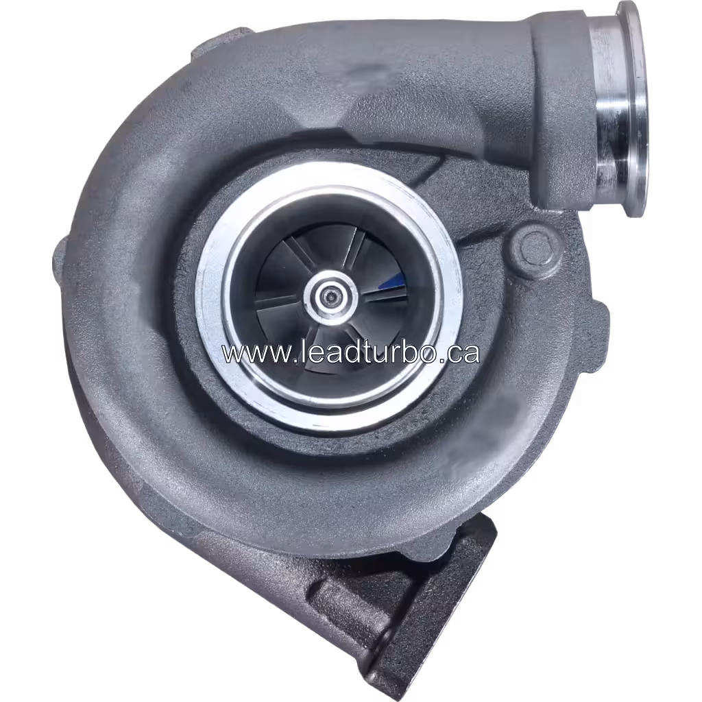 Turbocompresseur 466588-5003 TO4E04 vue avant avec carter turbine en fonte