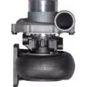 Turbocompresseur 6138-82-8200 TO4B59 avec carter compresseur argenté et carter turbine noir