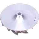 166384 turbocharger compressor wheel bottom view showing backplate