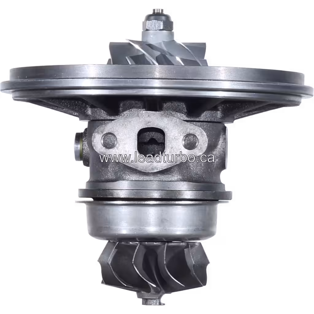 FOR 241002711A turbocharger core front view showing turbine and compressor wheels