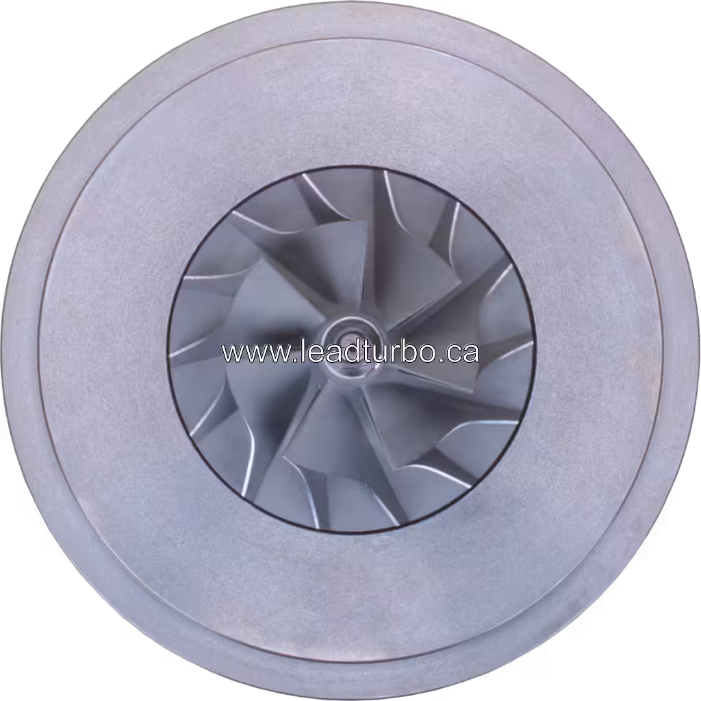 Front view of FOR 247-2964 GT4594BS turbocharger core showing compressor wheel