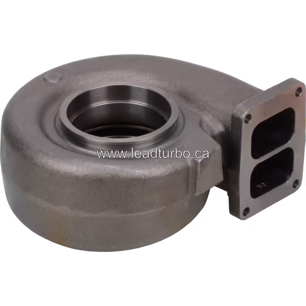 Top 45-degree view of Cummins KTTA50 turbine housing 3522923