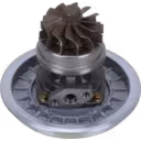 Turbine side view of FOR 3524034 core with mounting flange
