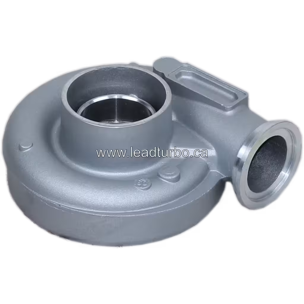 J96 compressor housing top view showing machined central opening