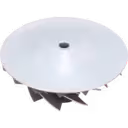 Bottom view of 3593179 turbocharger compressor wheel shroud