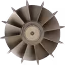 Top view of 4030893 TW radial turbine wheel with 12 blades