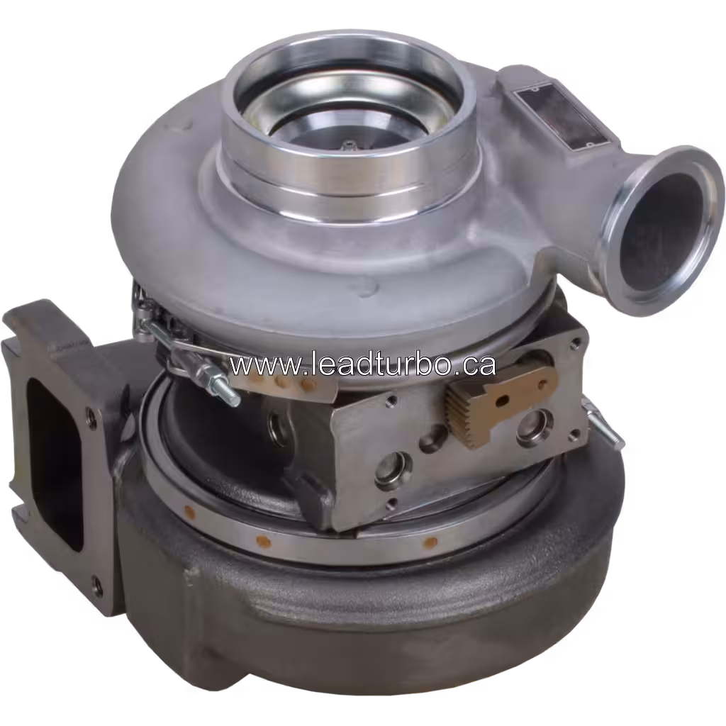 HE431VE Turbocharger assembly showing compressor and turbine housing