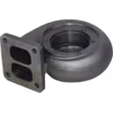 408667-0023 turbine housing bottom view with machined central opening and threaded holes