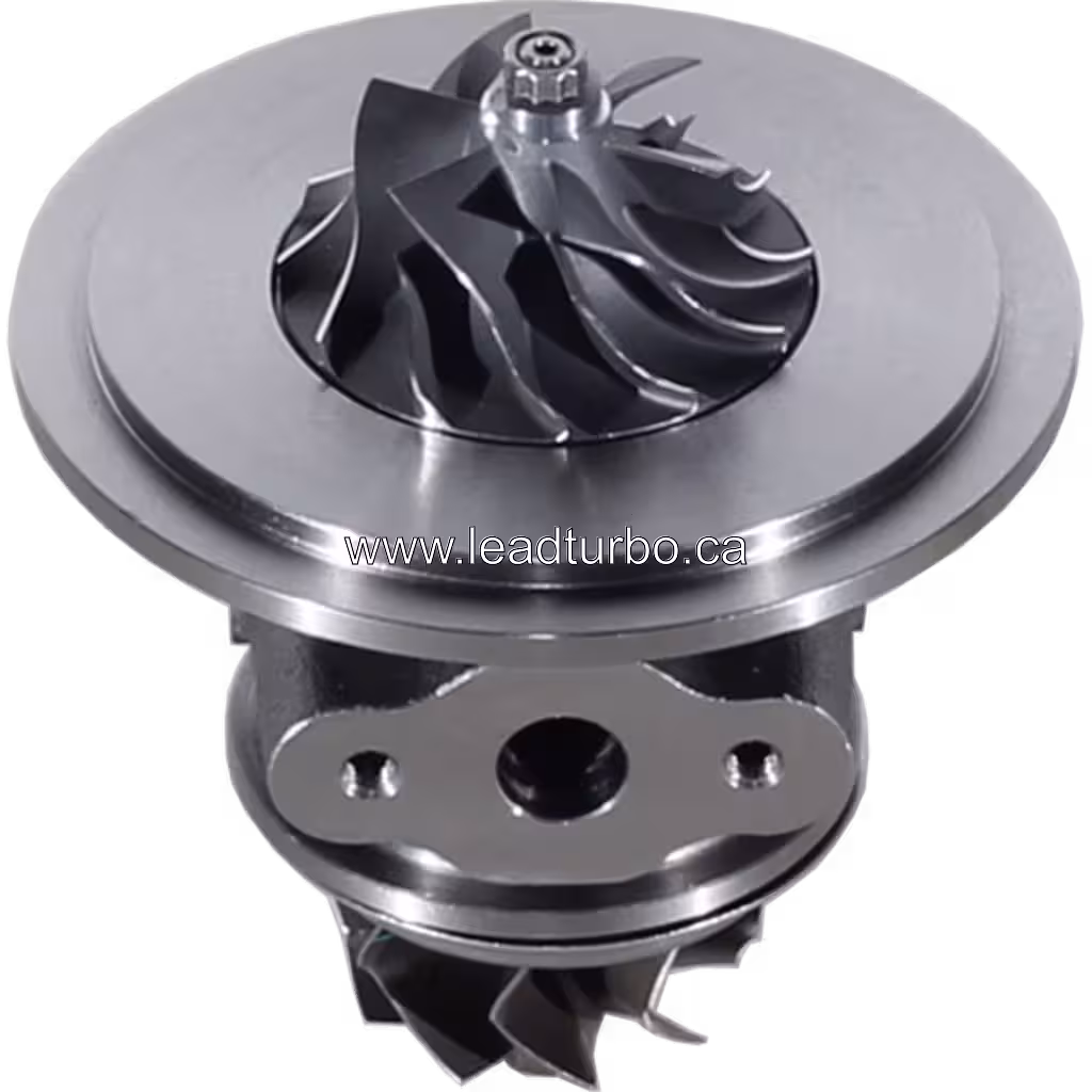 45-degree top view of GT2256MS core assembly for Isuzu 4HG1-T