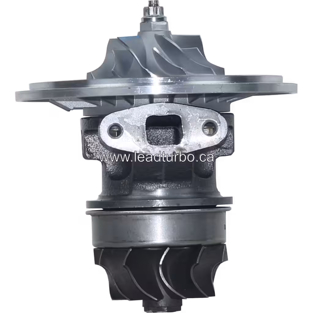 447450-0008 TO4E04 turbo core front view showing mounting flange