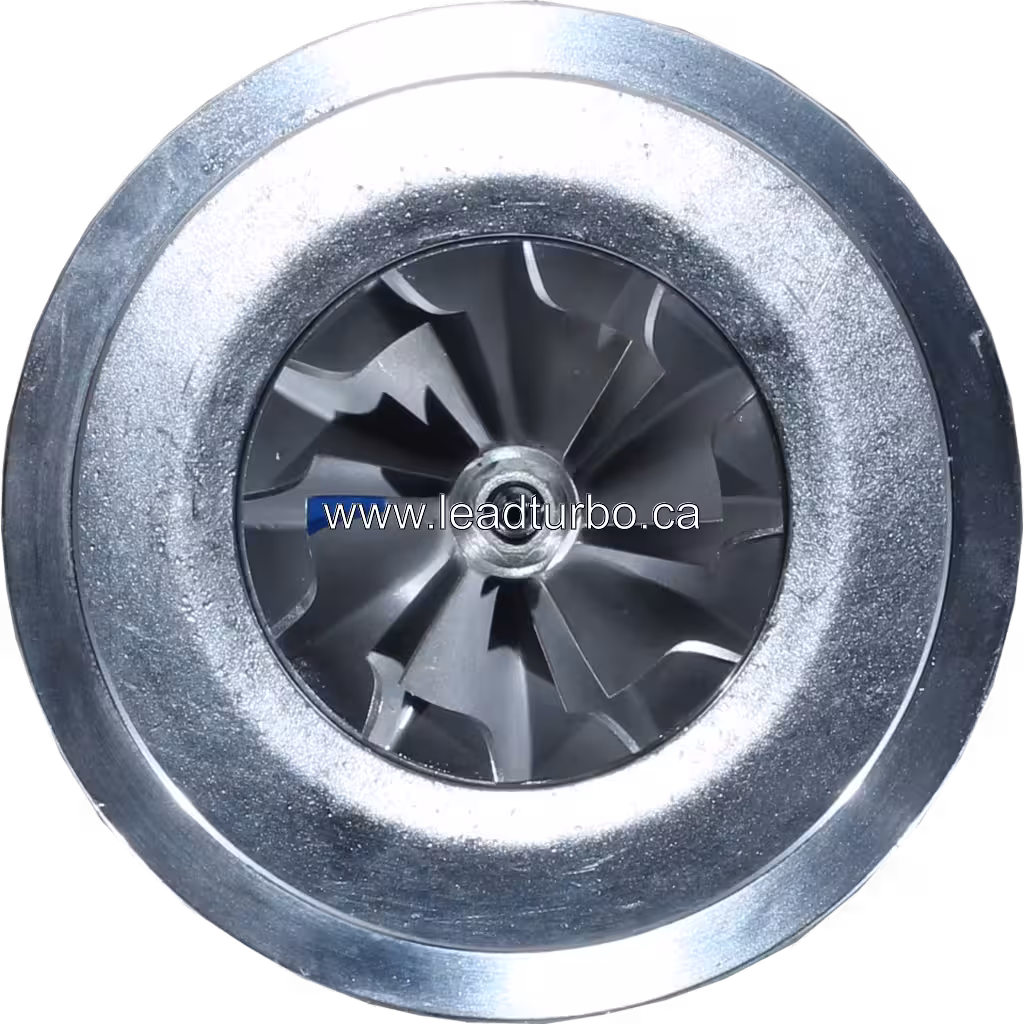 Front view of 447450-0083 TO4B59 turbo core showing compressor wheel