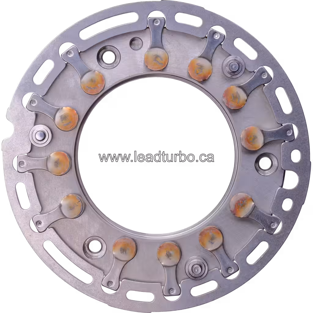 Bottom view of 454191-0008 NRA nozzle ring assembly