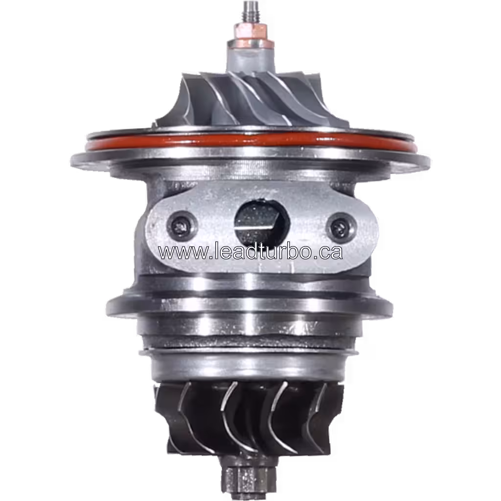 FOR 49177-01510 TD04-09B turbocharger core front view showing turbine and compressor wheels