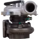 5801401605 GT2056S turbocharger front view with silver compressor housing