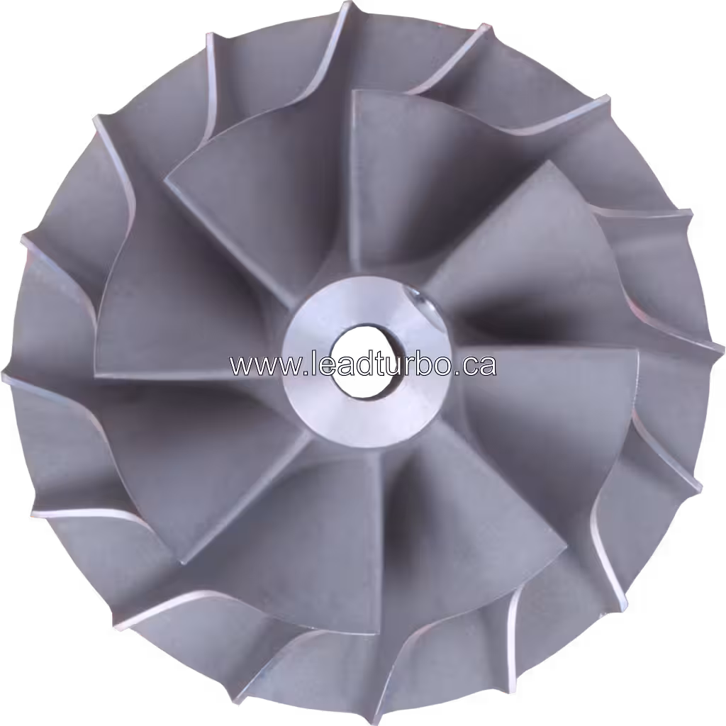 Top-down view of FOR 6505-61-5051 CW radial compressor wheel
