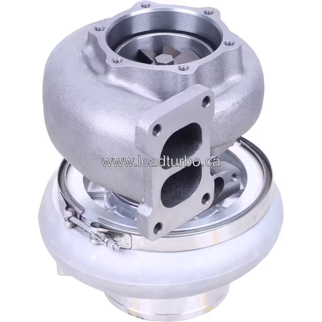 6505-65-5091 Turbocharger bottom view with flanged connections