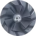 J96 turbo rotor assembly side profile